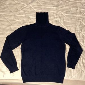 Navy turtleneck roll neck long sleeve sweater Joseph A size medium